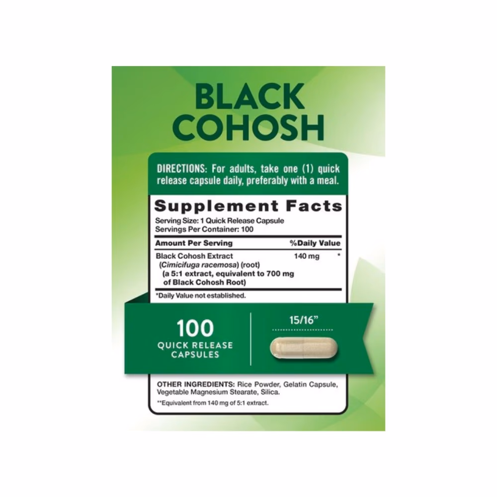 Nature's Truth Black Cohosh 700mg Capsule 100s 5