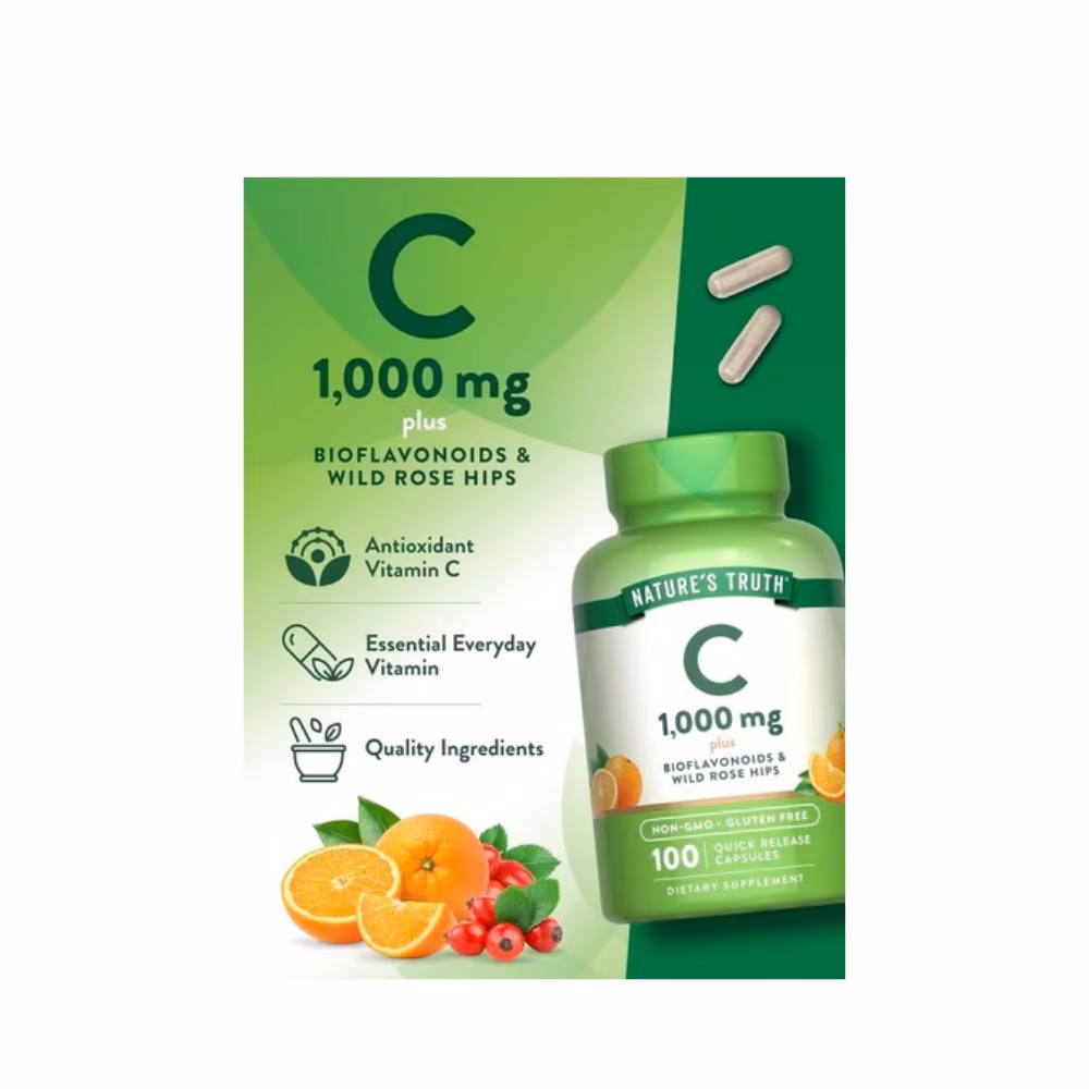 Nature's Truth C 1000mg Plus Rose Hips 100 Capsules 5
