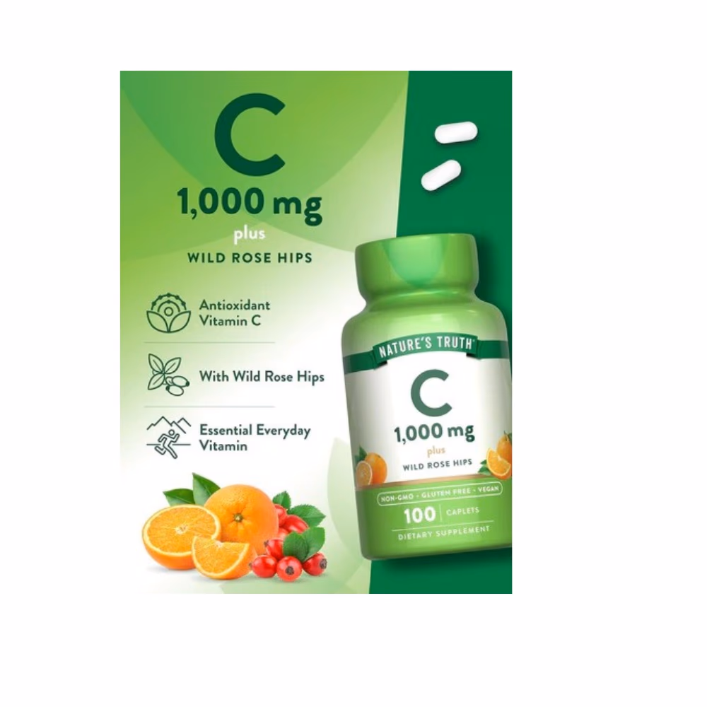 Nature's Truth C 1000mg Plus Wild Rosehips 100 Capsules 3