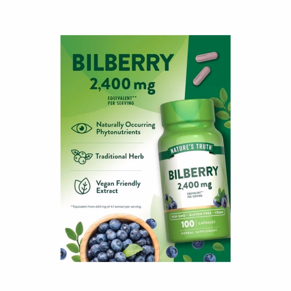 Nature's Truth Bilberry 2400mg V Capsule 100s 4