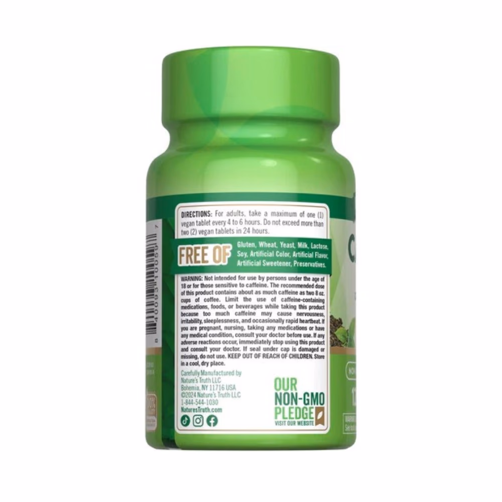 Nature's Truth Caffeine 220mg Tablet 120s 5
