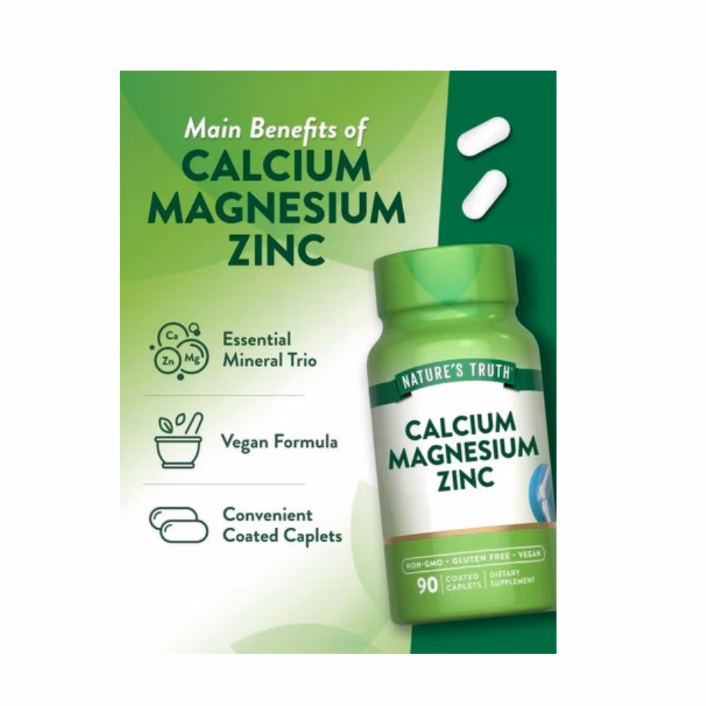 Nature's Truth Calcium Magnesium Zinc 90 Tabs 5