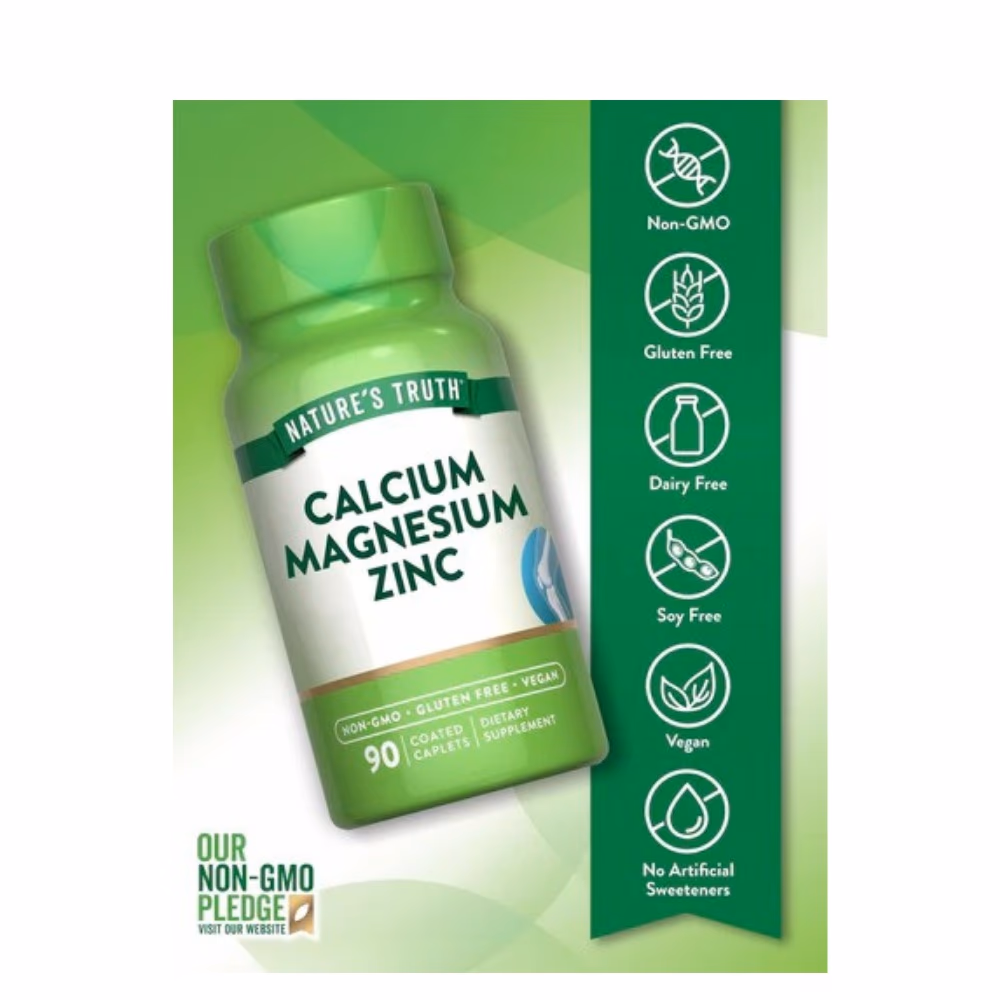 Nature's Truth Calcium Magnesium Zinc 90 Tabs 2