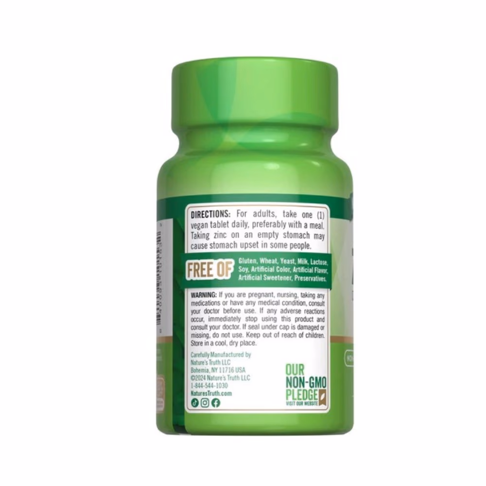 Nature's Truth Chelated Zinc 50mg - 100 Tabs 3