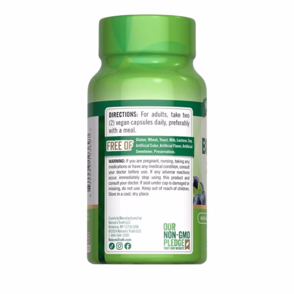 Nature's Truth Bilberry 2400mg V Capsule 100s 3