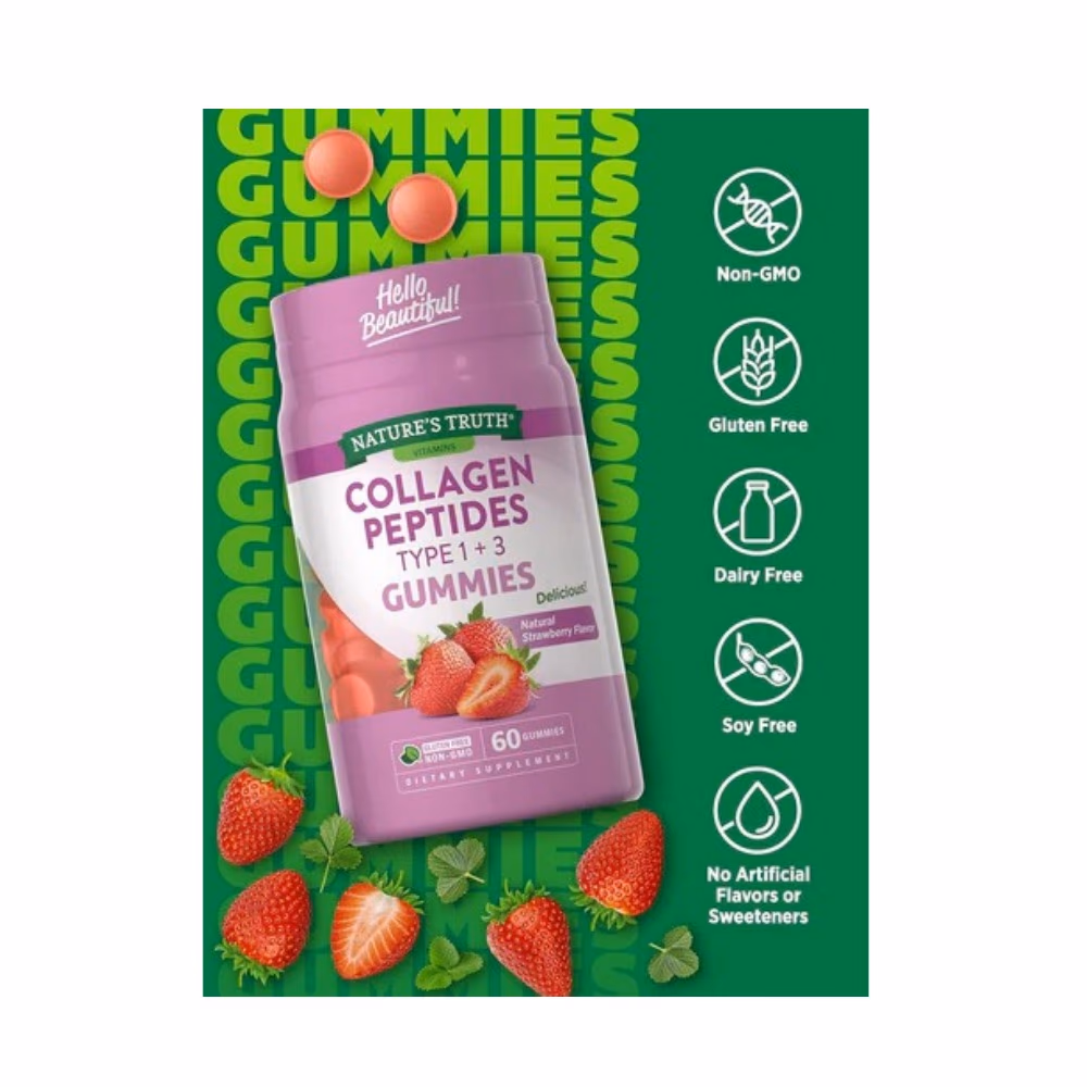 Nature's Truth Collagen Peptides Strawberry Gummies 60s 5