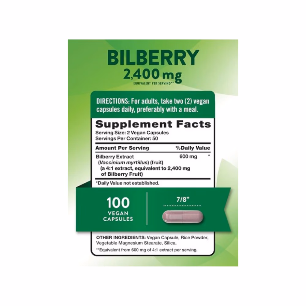 Nature's Truth Bilberry 2400mg V Capsule 100s 2