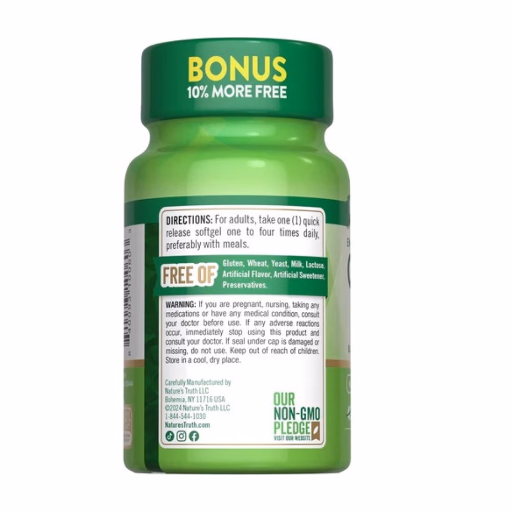 Nature's Truth CoQ-10 100mg Plus Black Pepper Extract Softgels 5