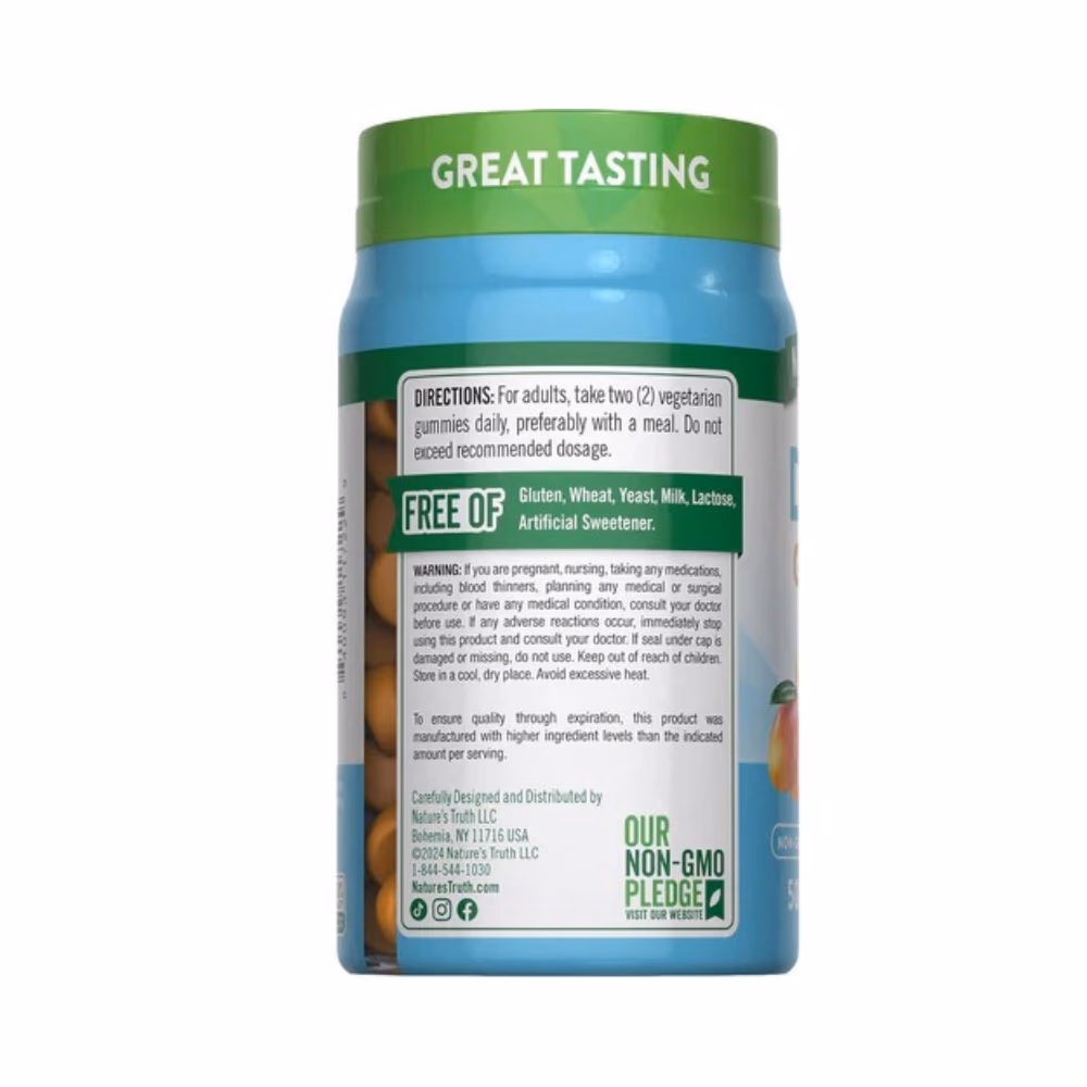 Nature's Truth  D3+K2 Calcium Gummies Peach Mango 50s 4