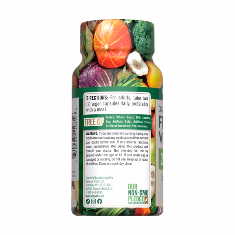 Nature's Truth Daily Fruits & Veggies+ 60 Veg Caps 2