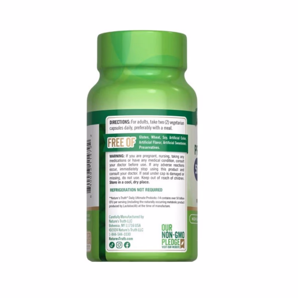 Nature's Truth Daily Ultimate Probiotic 50 Billion 60 Caps 5