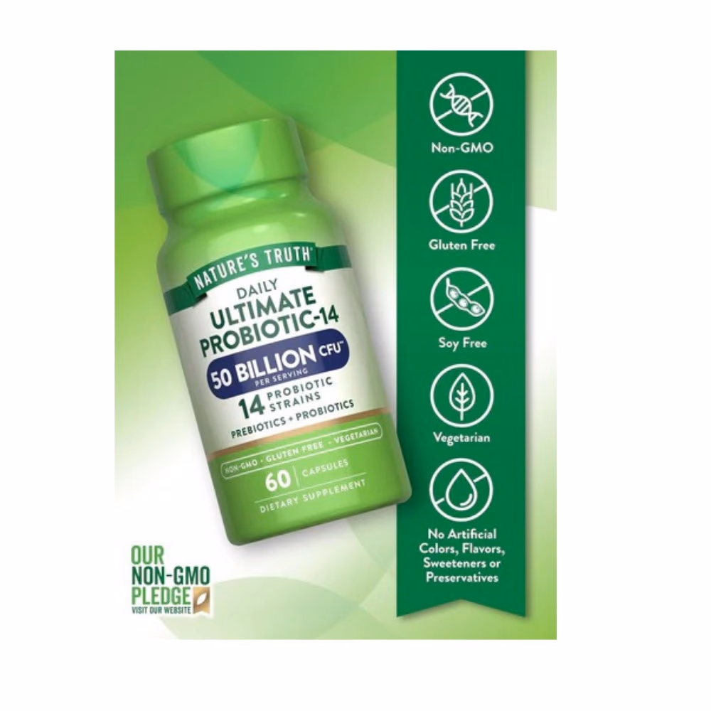Nature's Truth Daily Ultimate Probiotic 50 Billion 60 Caps 2
