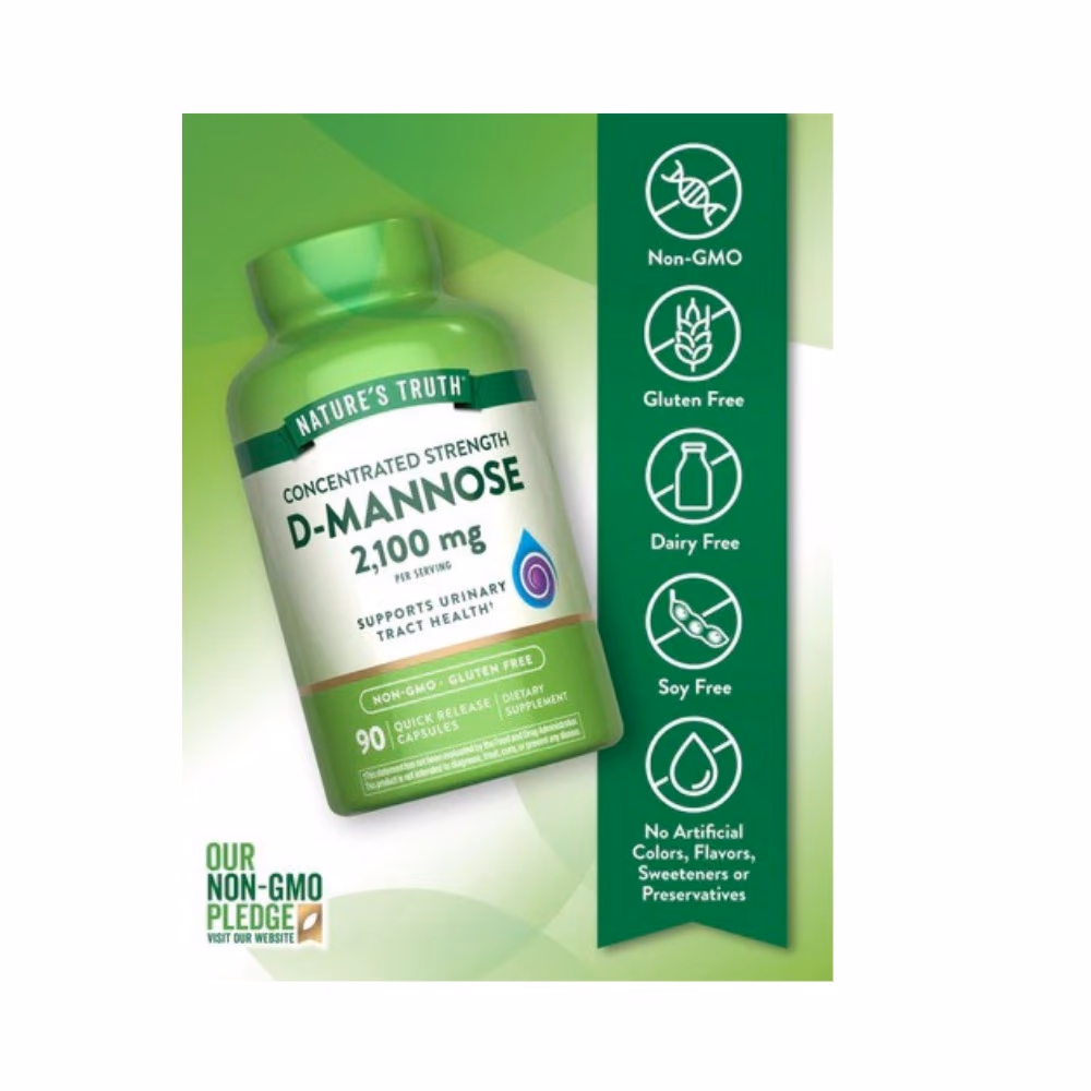 Nature’s Truth D-Mannose 2100mg 90 Capsules 4