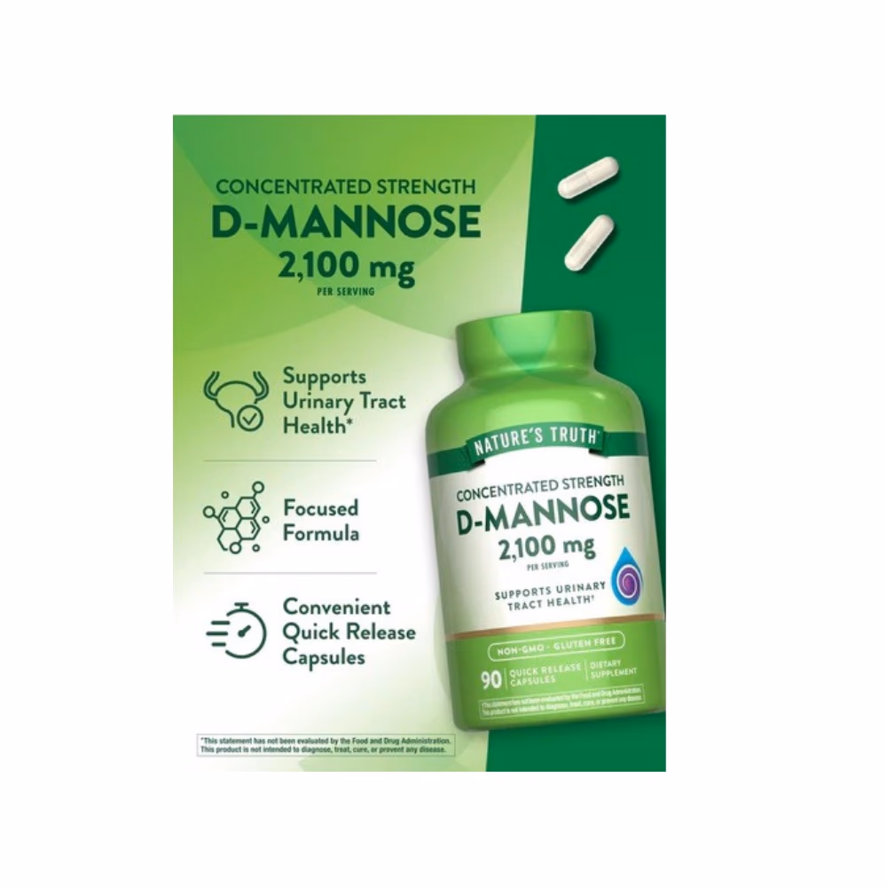 Nature’s Truth D-Mannose 2100mg 90 Capsules 3