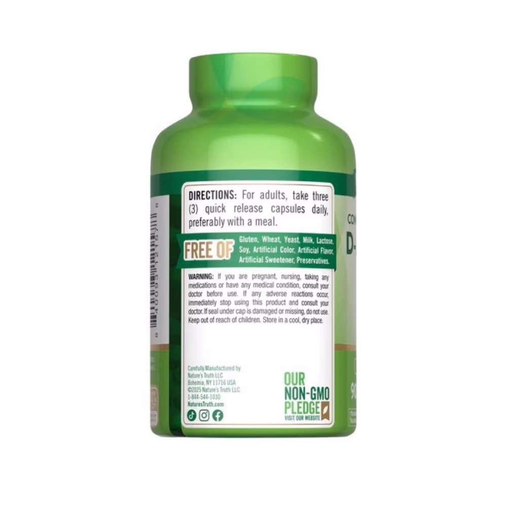 Nature’s Truth D-Mannose 2100mg 90 Capsules 2