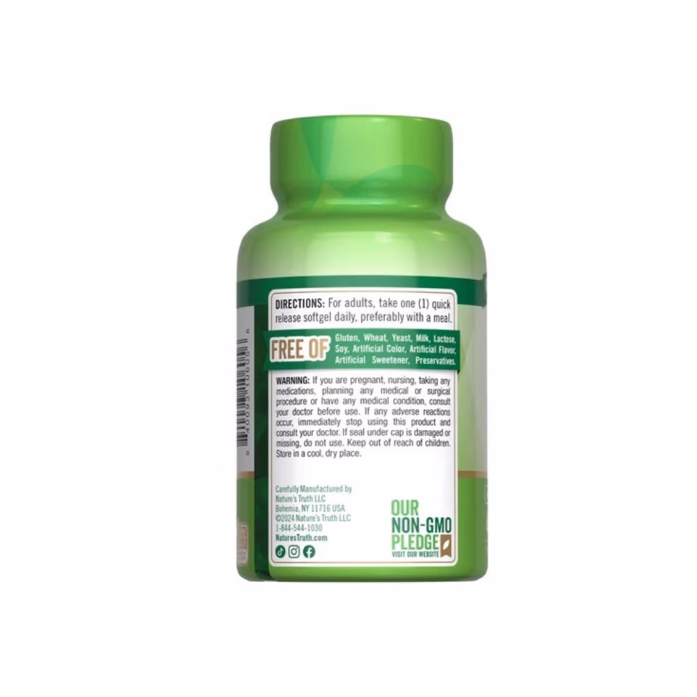 Nature’s Truth Vitamin E 1000 IU 450mg 60 Softgels 3