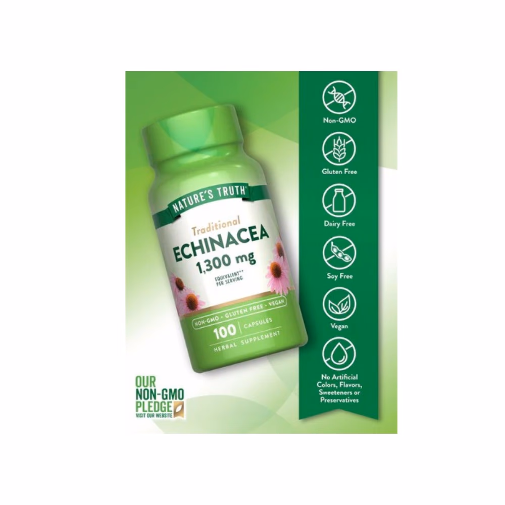 Nature’s Truth Echinacea 1300mg 100 Veg Capsules 4