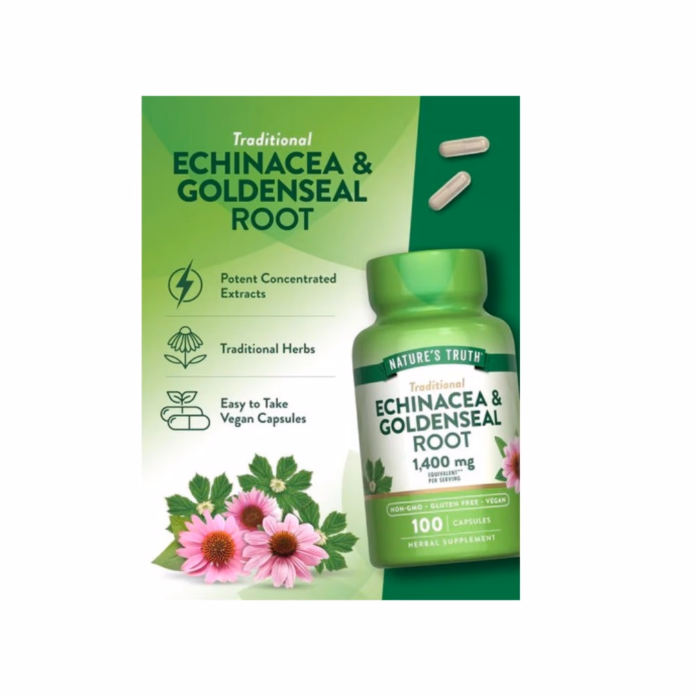 Nature’s Truth Echinacea Root 1400mg 100 Veg Capsules 5