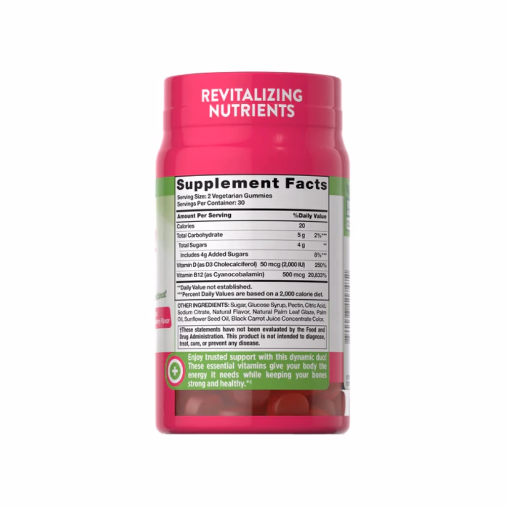 Nature's Truth Essential D3 + B12 Strawberry Gummies 60s 2