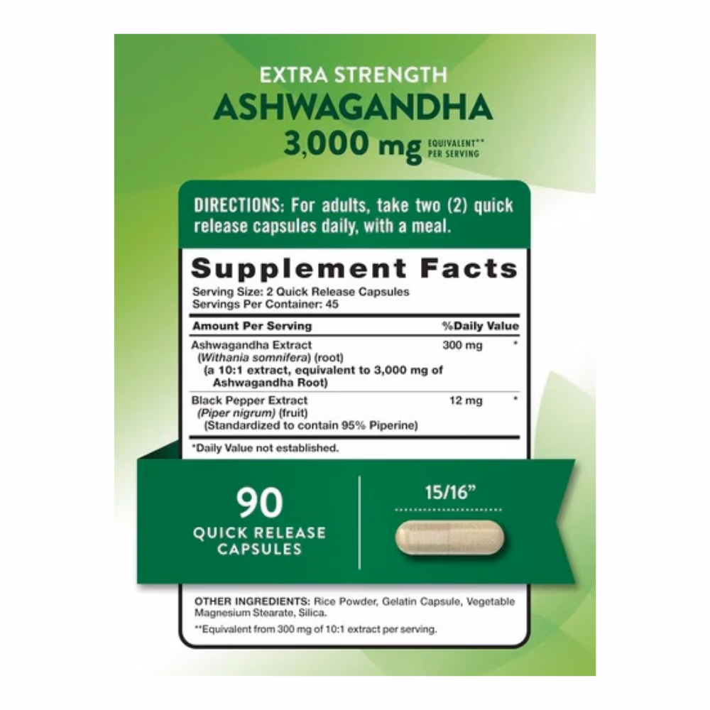 Nature's Truth Extra Strength Ashwagandha 3000mg 2
