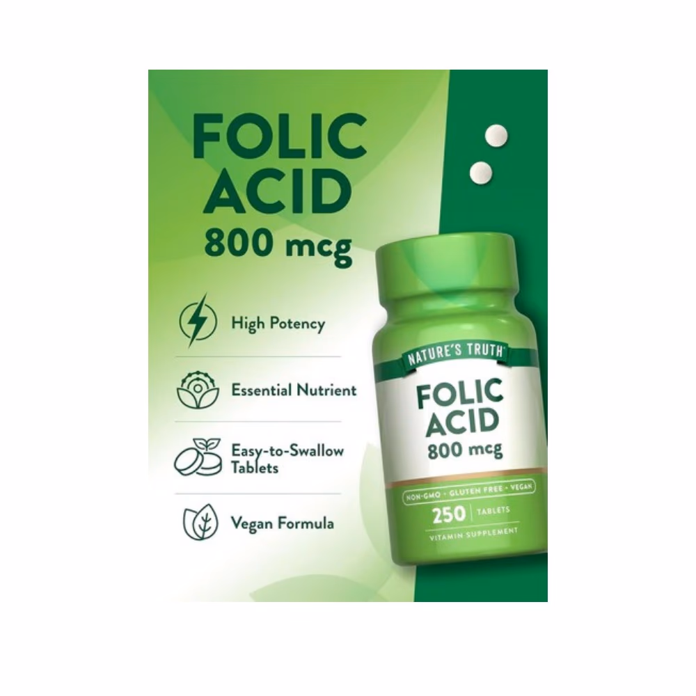 Nature's Truth Folic Acid 800mcg 250 Tablet 4