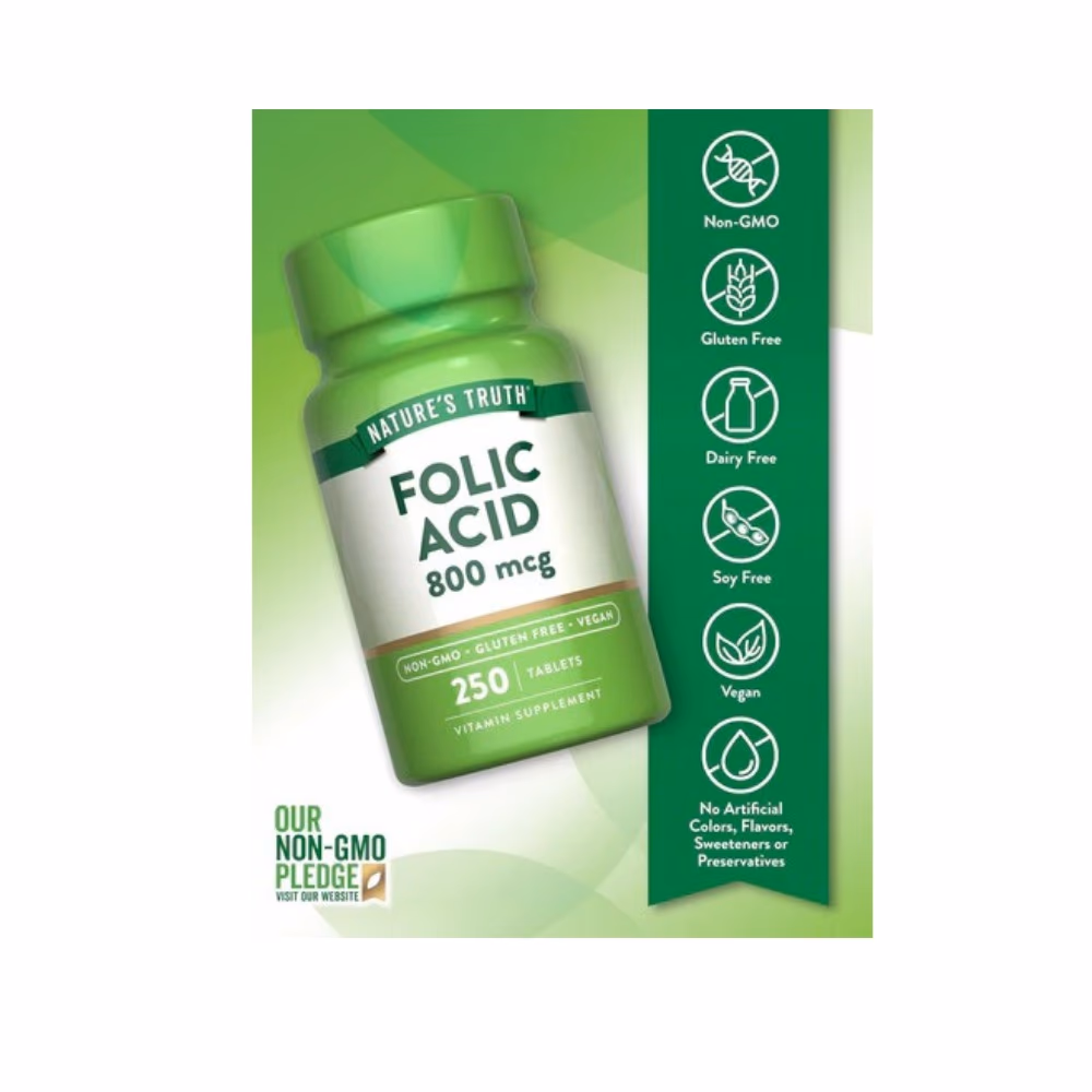 Nature's Truth Folic Acid 800mcg 250 Tablet 3