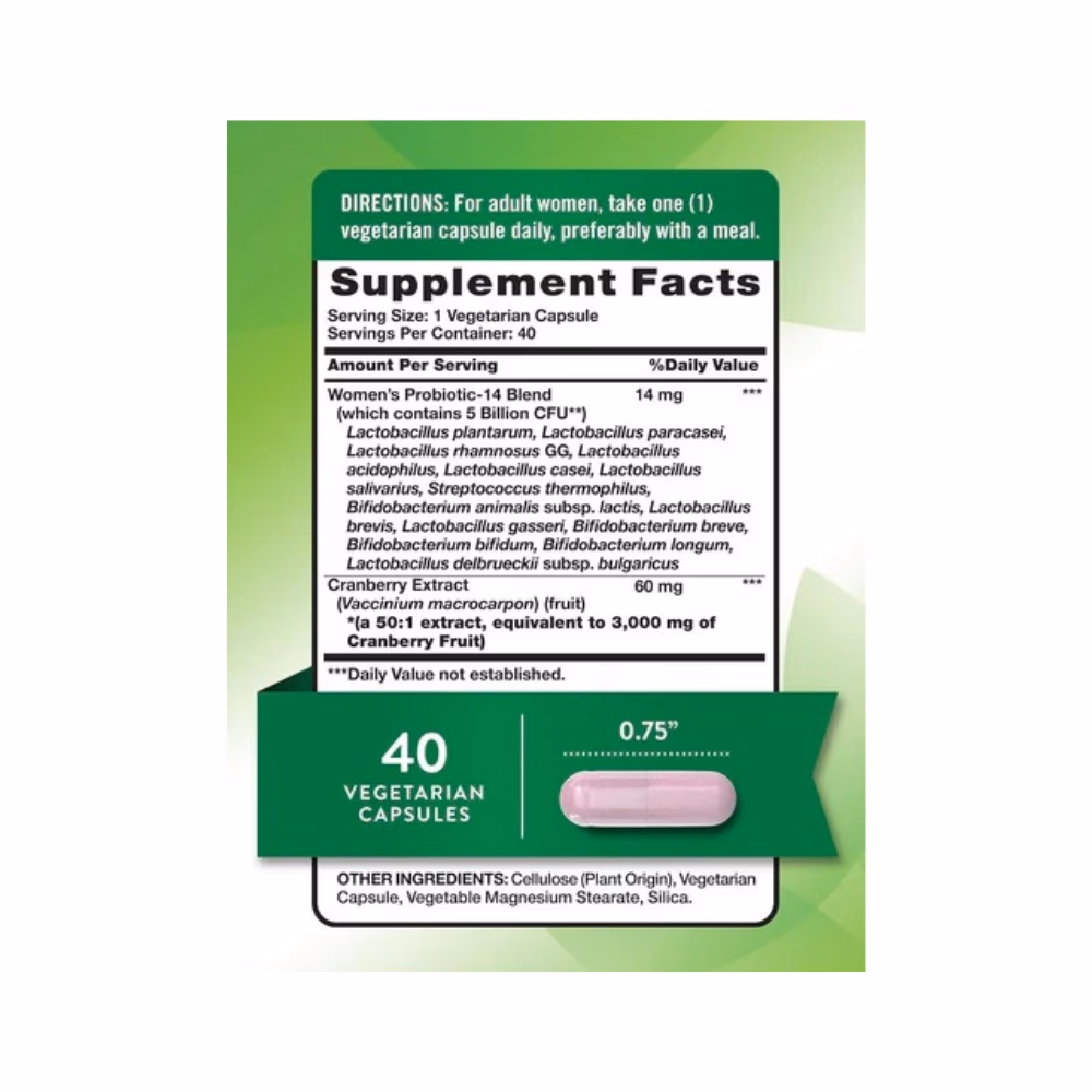 Nature's Truth Women’s Daily Probiotic + Cranberry 5B Cap 40s 4