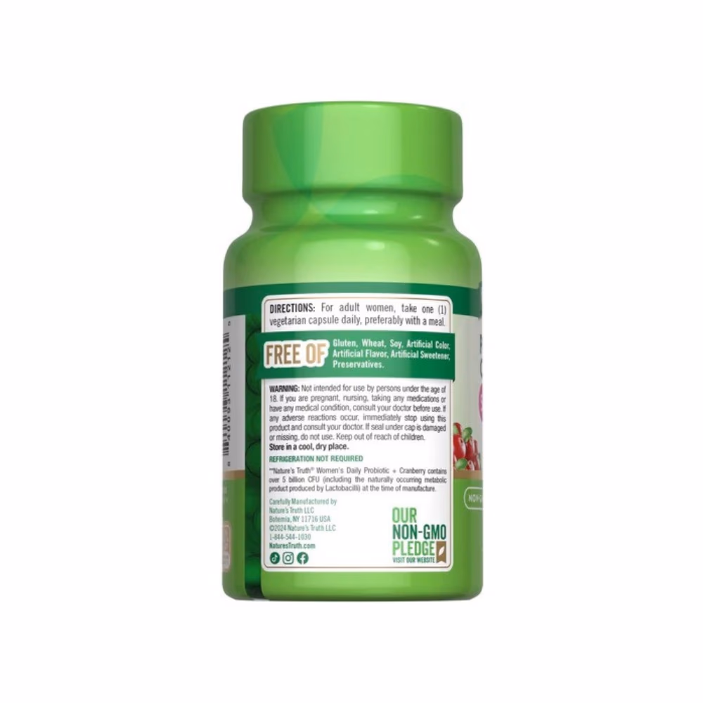  Nature's Truth Women’s Daily Probiotic + Cranberry 5B Cap 40s 2