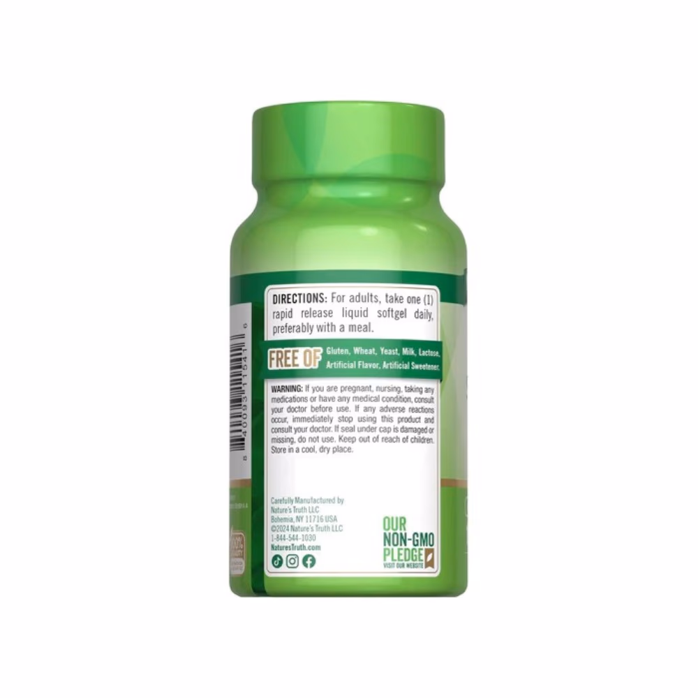 Nature's Truth Zinc 50mg + Vitamin C Softgel 120s 4