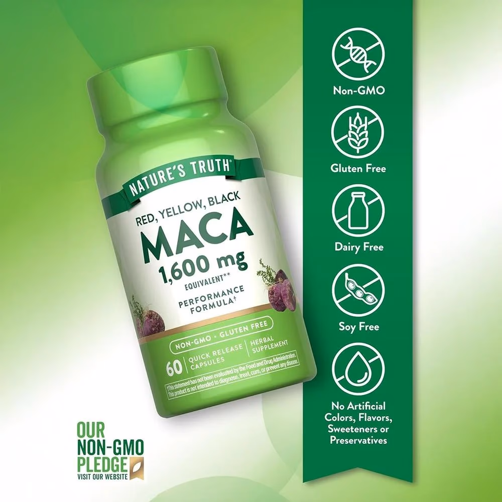 Nature's Truth Maca 1600mg 60 Capsules 4