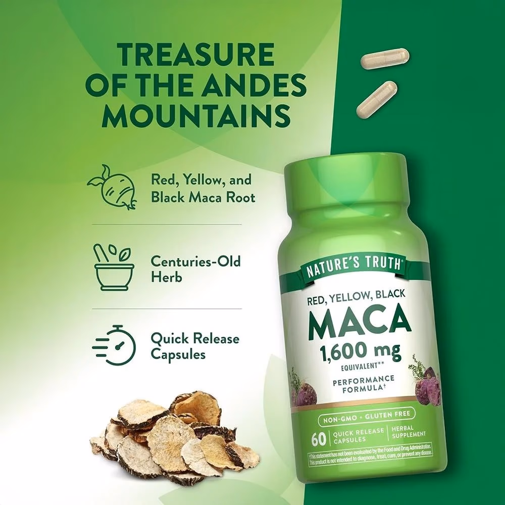 Nature's Truth Maca 1600mg 60 Capsules 3