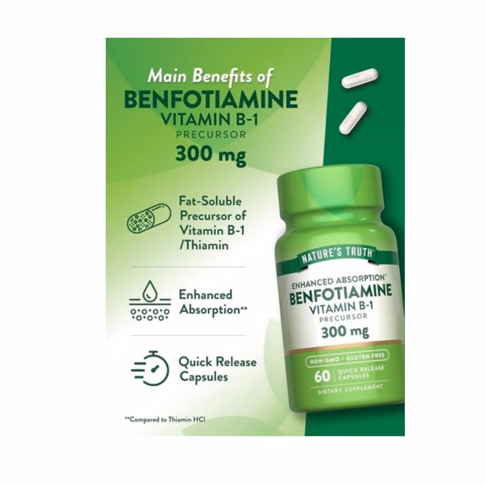 Nature's Truth Benfotiamine Vita B1 300mg Cap 60s 4