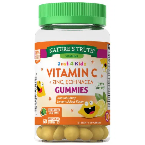 Natures Truth Kids Vitamin-C Zinc Plus Echinacea - 60 Gummies 2