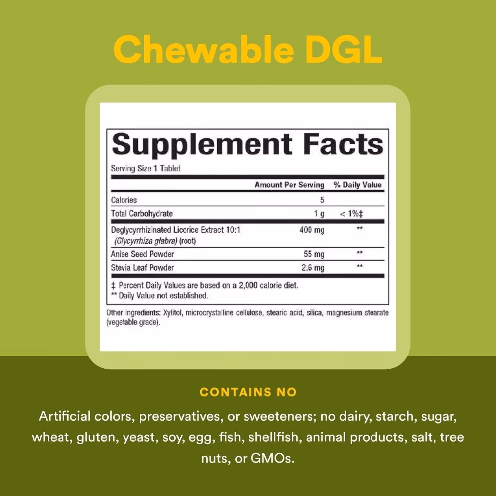 Natural Factors DGL 400mg 90s 3