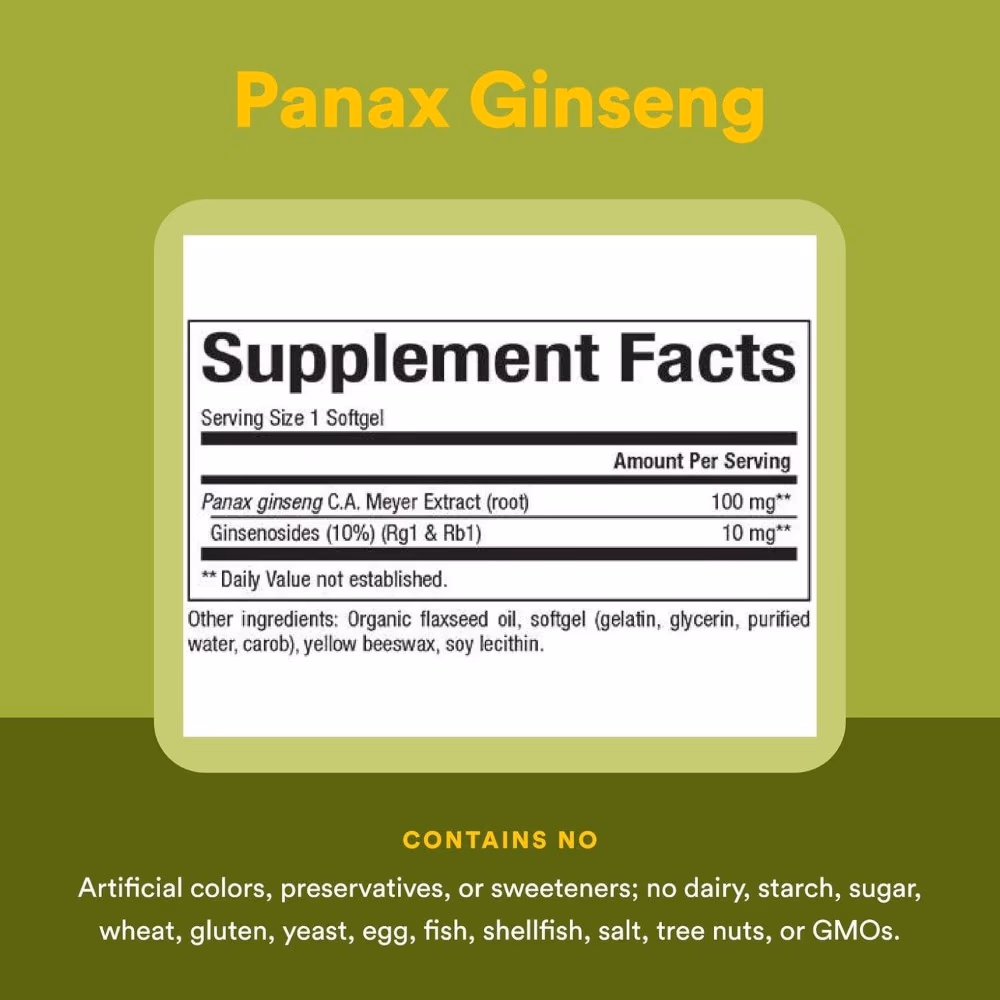Natural Factors Panax Ginseng 100mg 60s 4
