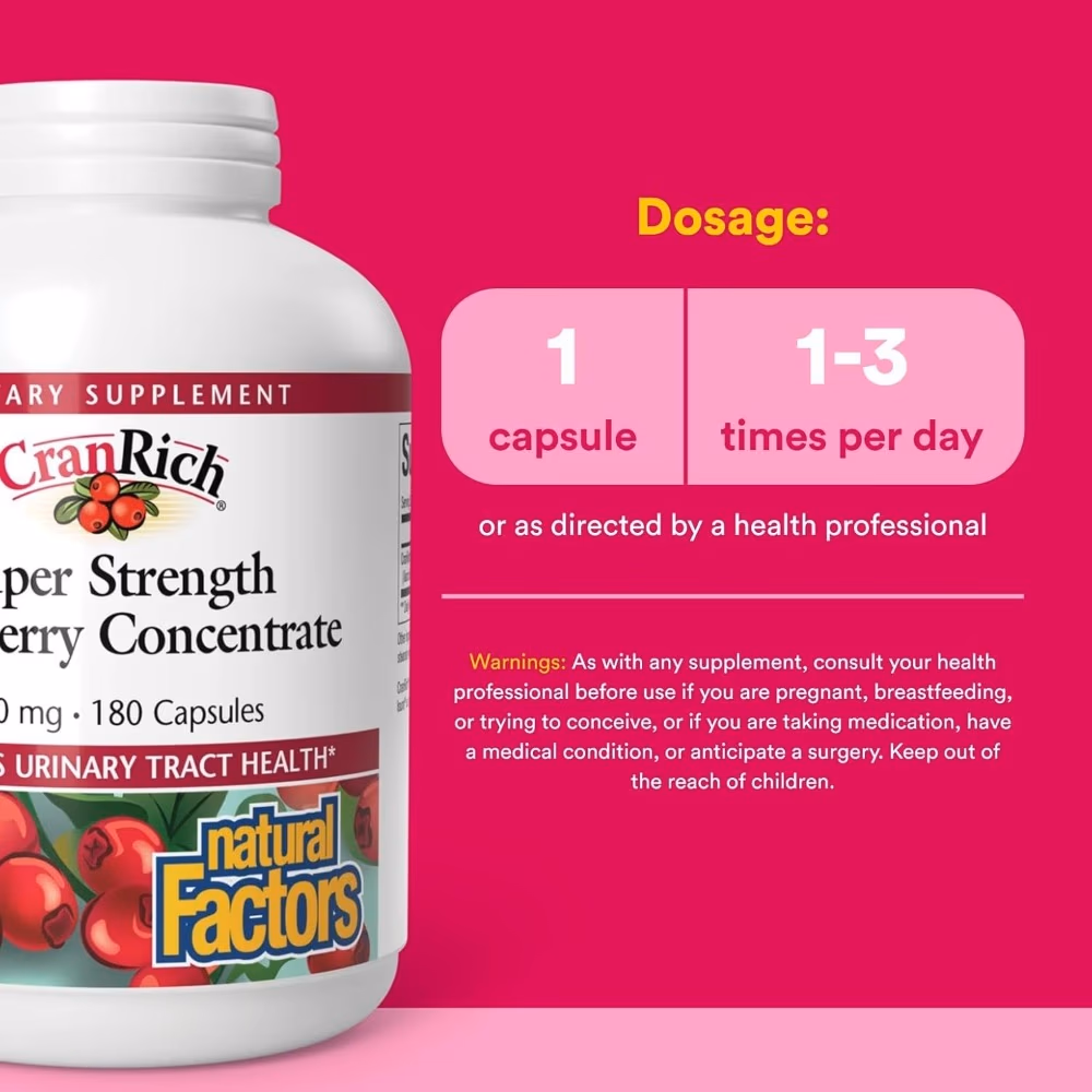 Natural Factors Cranberry Cap 180s 4