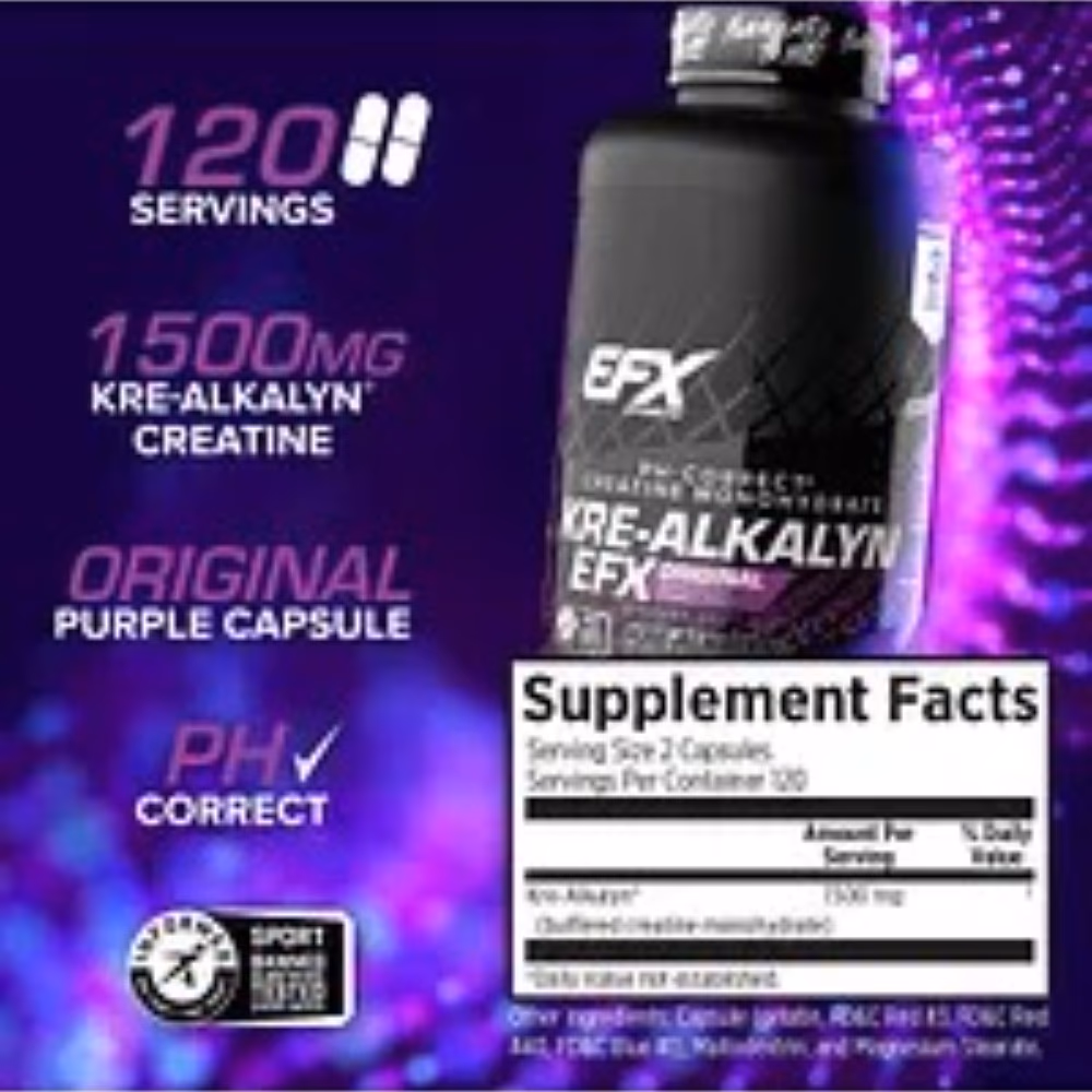 EFX Kre Alkalyn EFX - 120 Capsules 4