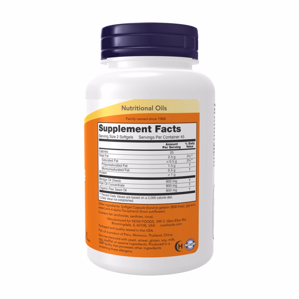 Now Super Omega 3-6-9 1200mg Softgels 90s 3