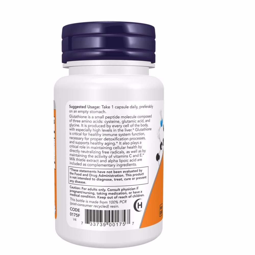 Now Glutathione 500mg 30 Capsules 3