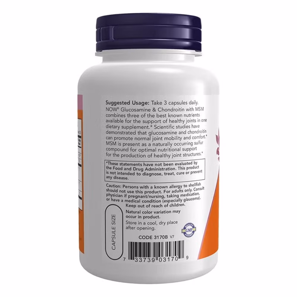 Now Glucosamine & Chondroitin with MSM 90 Capsules 3