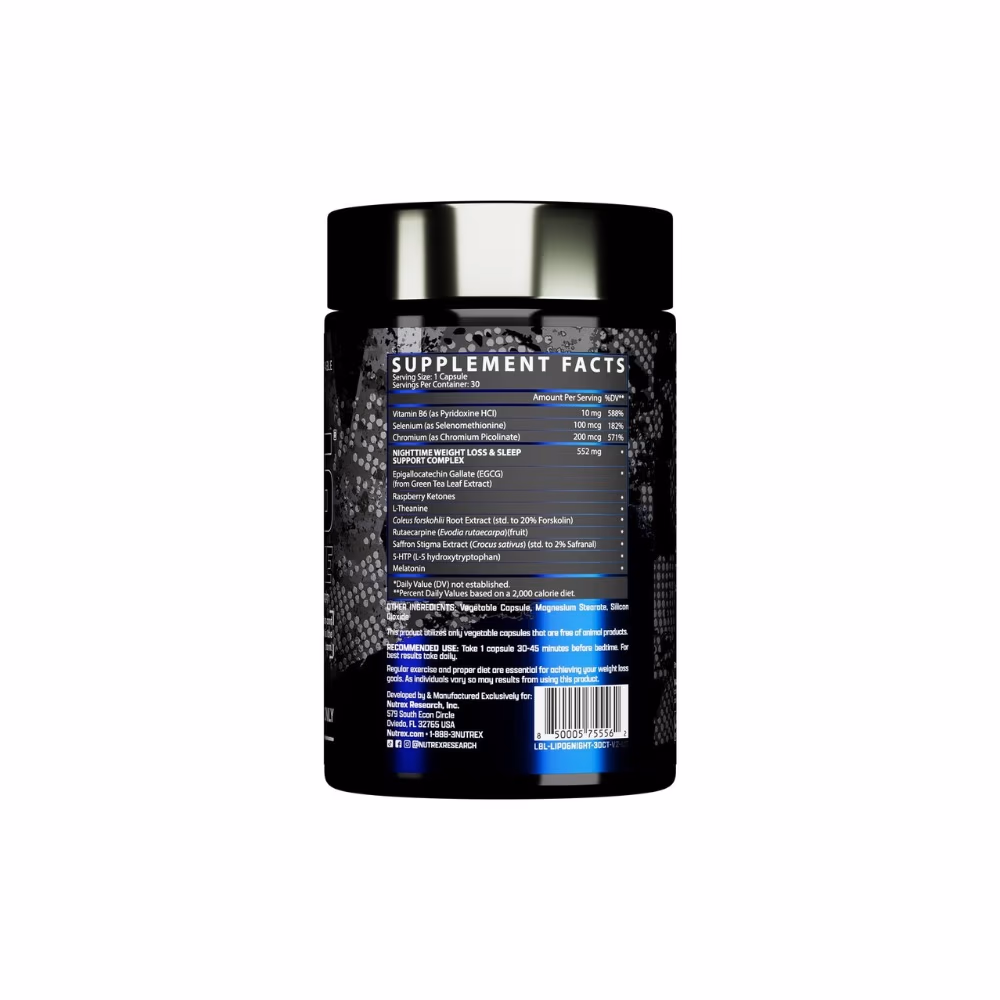  Nutrex Lipo 6 Black Night Time Cap 30s 2