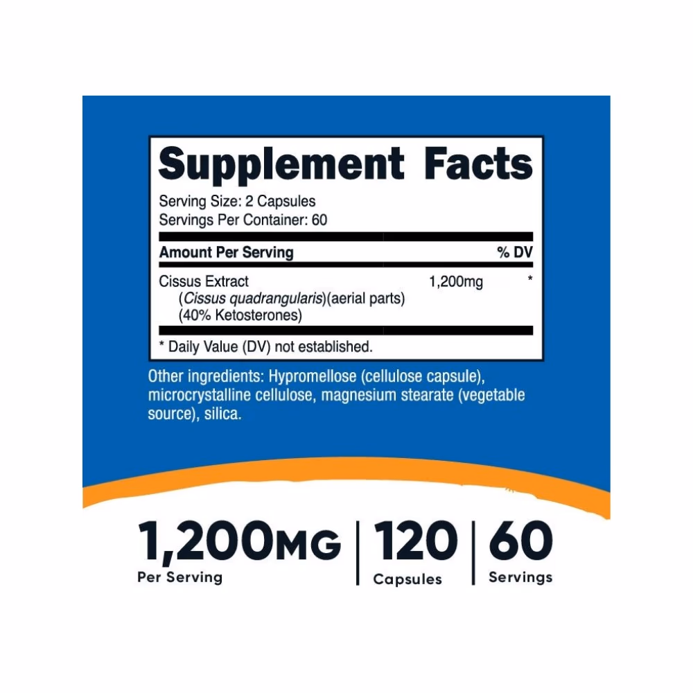 Nutricost Cissus Quadrangularis 1200mg Cap 120s 2