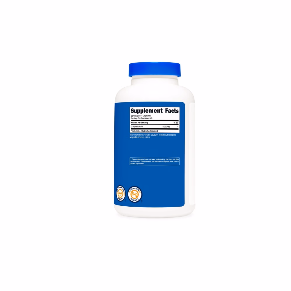 Nutricost D-Aspartic Acid 3000mg 180 Caps 3
