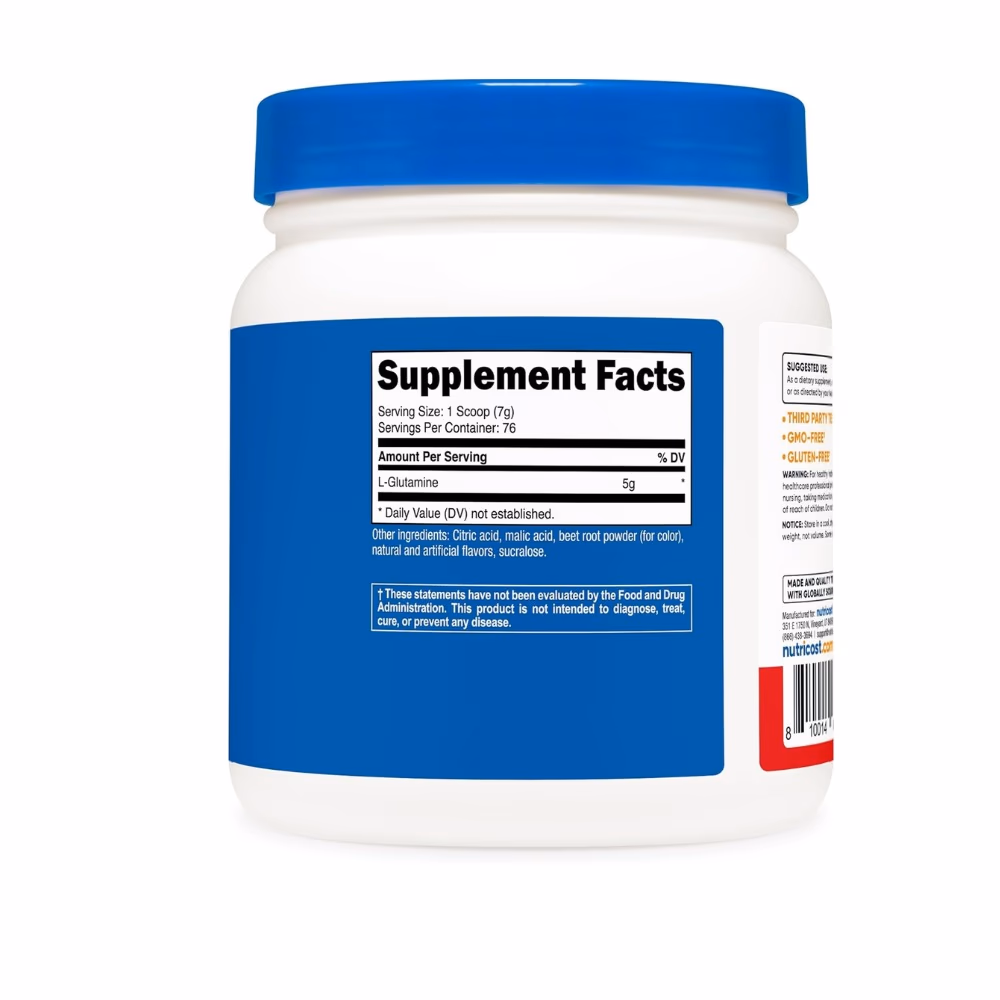 Nutricost L-Glutamine Fruit Punch 500g 3