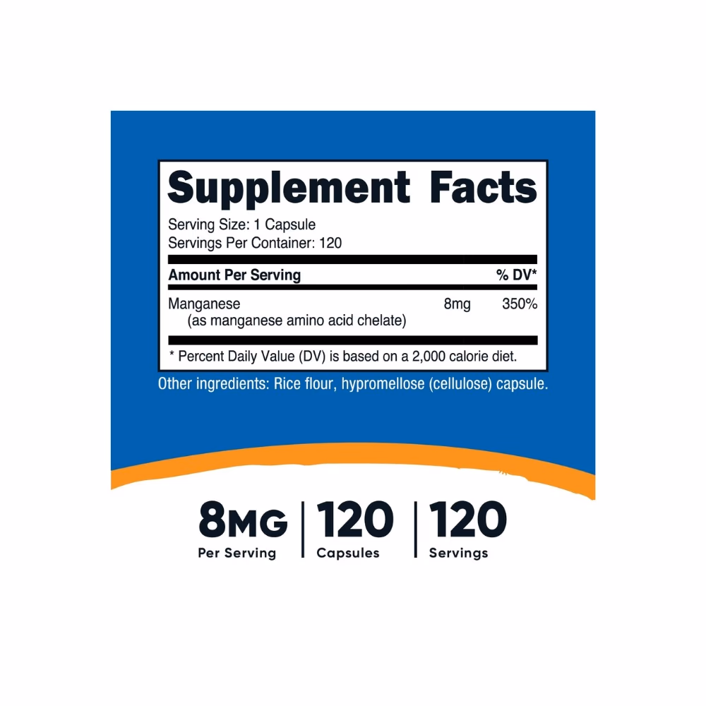 Nutricost Manganese 8mg 120 Caps  2