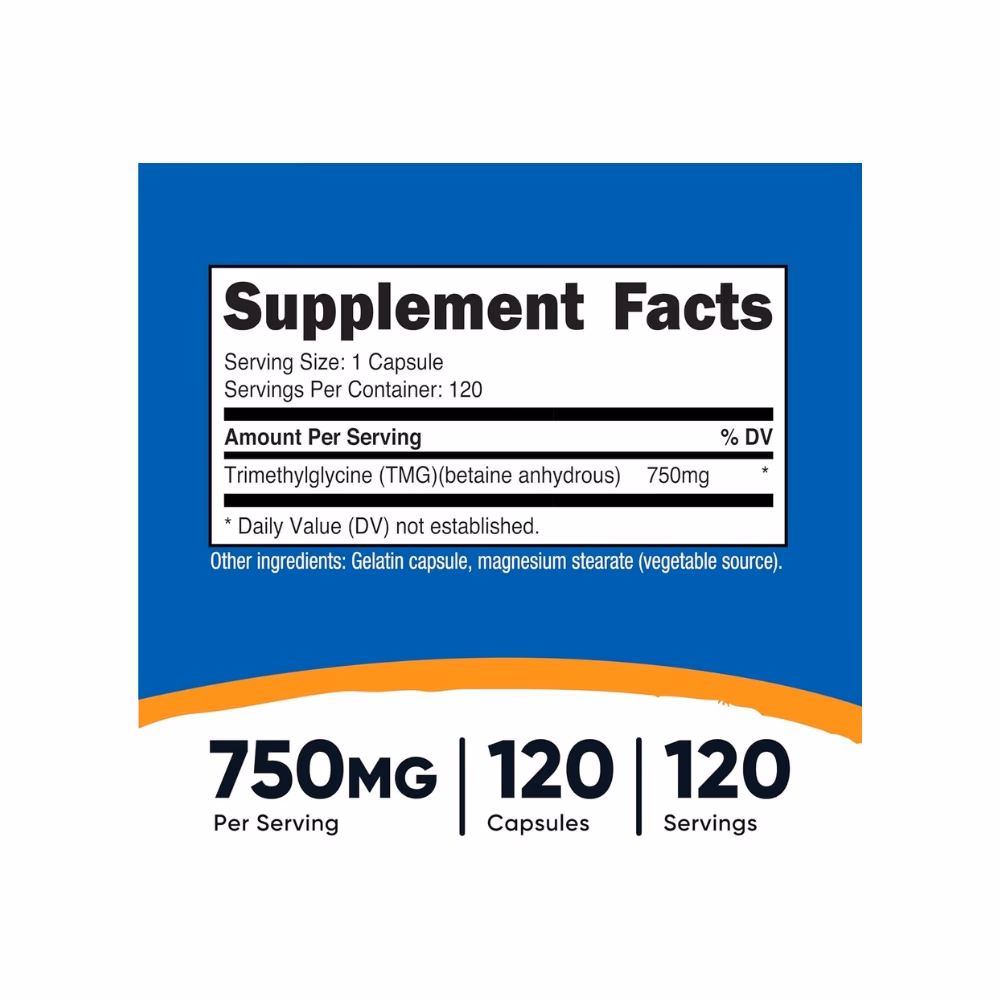 Nutricost TMG 750mg Caps 120s 2