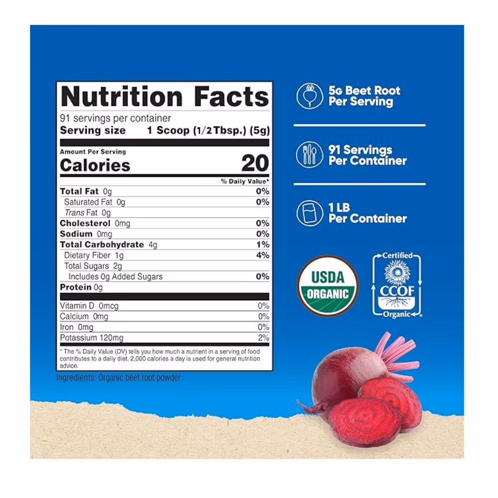  Nutricost Organic Beet Root Powder Unflavored- 454gm 2