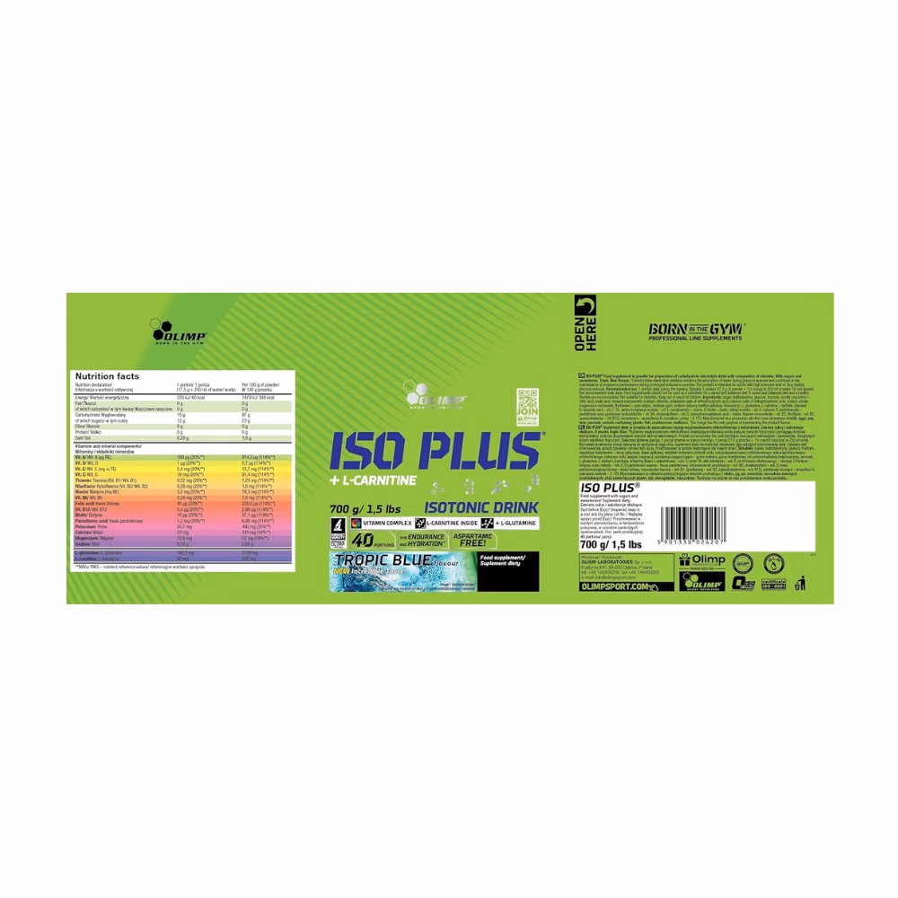 Olimp Iso Plus Powder – 700g Tropical Blue 4