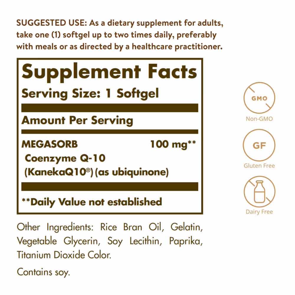 Solgar CoQ10 100mg 90 Softgels 2