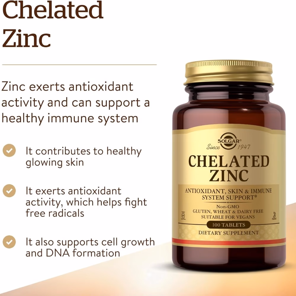Solgar Chelated Zinc 100 Tabs 3